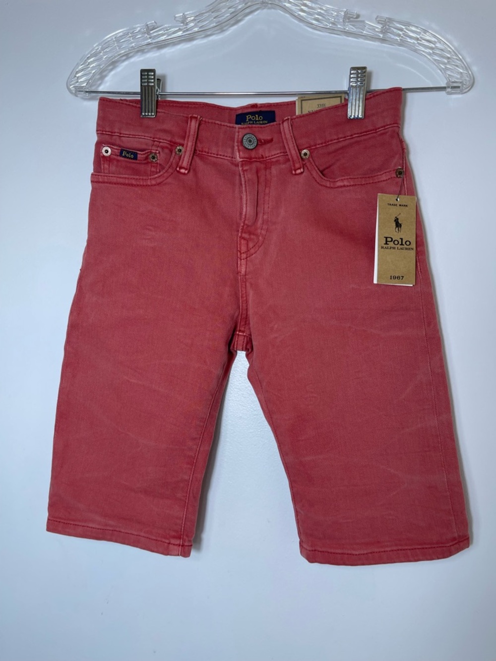 Ralph Lauren Boy’s Red Denim Shorts size 10 NWT